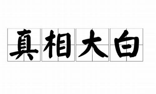 比喻真相大白的成语_比喻真相大白的成语是什么