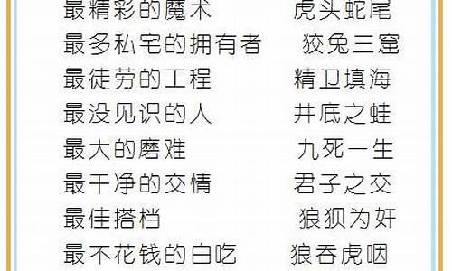 最复杂的成语大全_最复杂的成语大全四个字